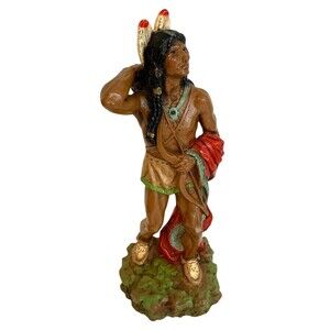 Native American Indian Warrior Statue 14" Figure Universal Statuary 1976